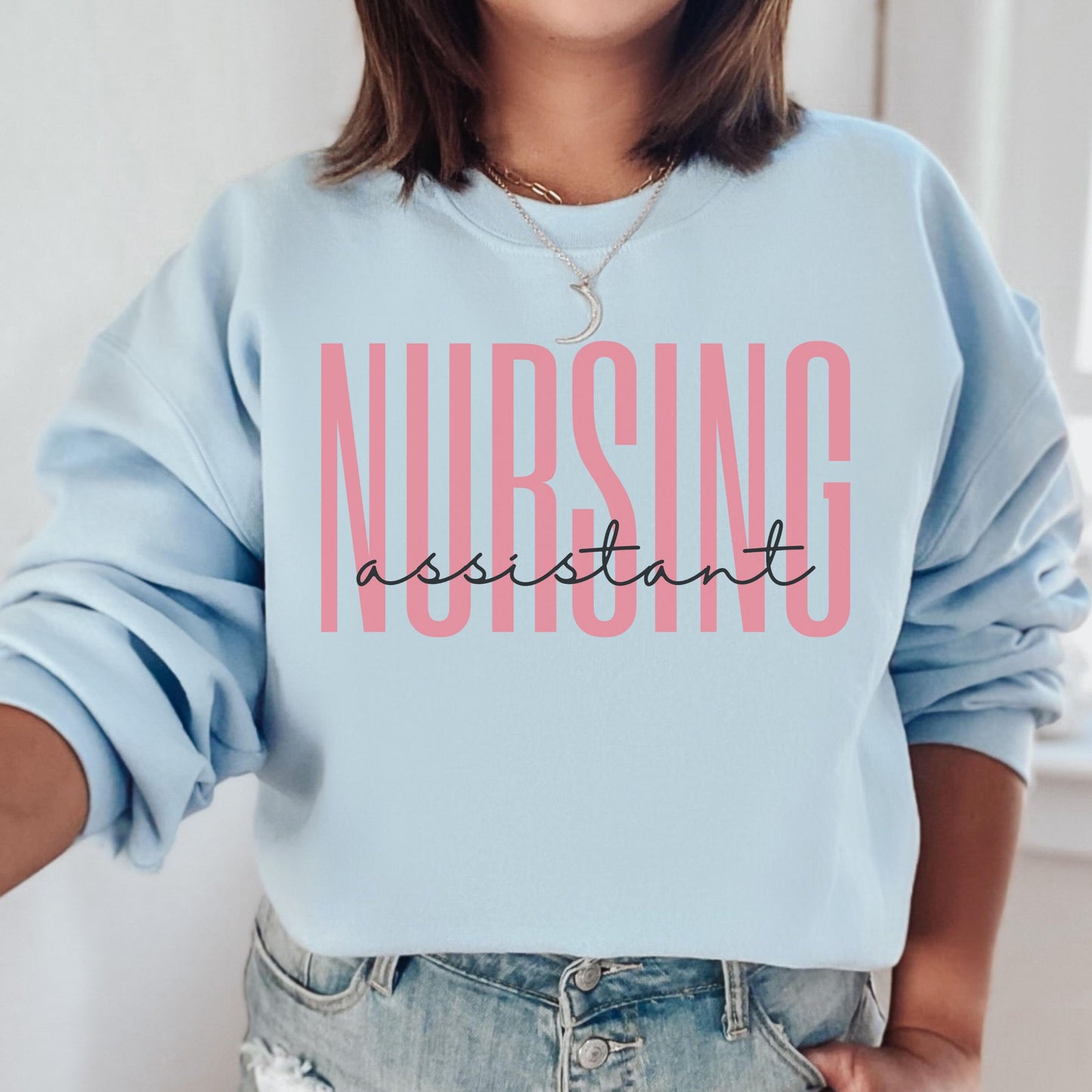 Nursing Assistant Sweatshirt| NA, CNA Nurse Sweatshirt | Nurse Assistant | Nursing Student Sweatshirt Gifts | Unisex Crewneck Sweatshirt