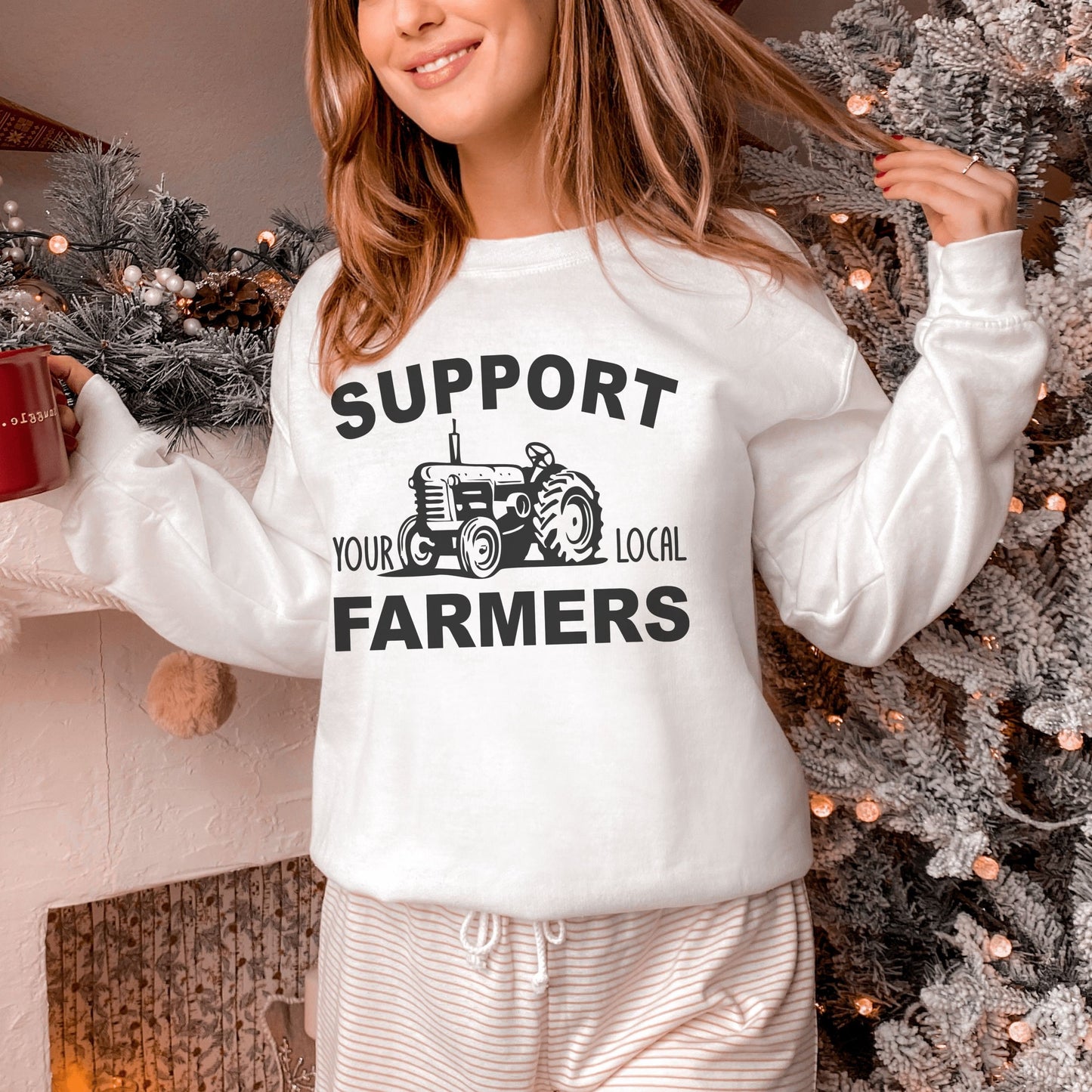 Support Local Farmers Sweatshirt, Farm Sweatshirt, Unisex Farmer Sweatshirt, Farmers Market Sweatshirt, Locally Grown, Shop Local