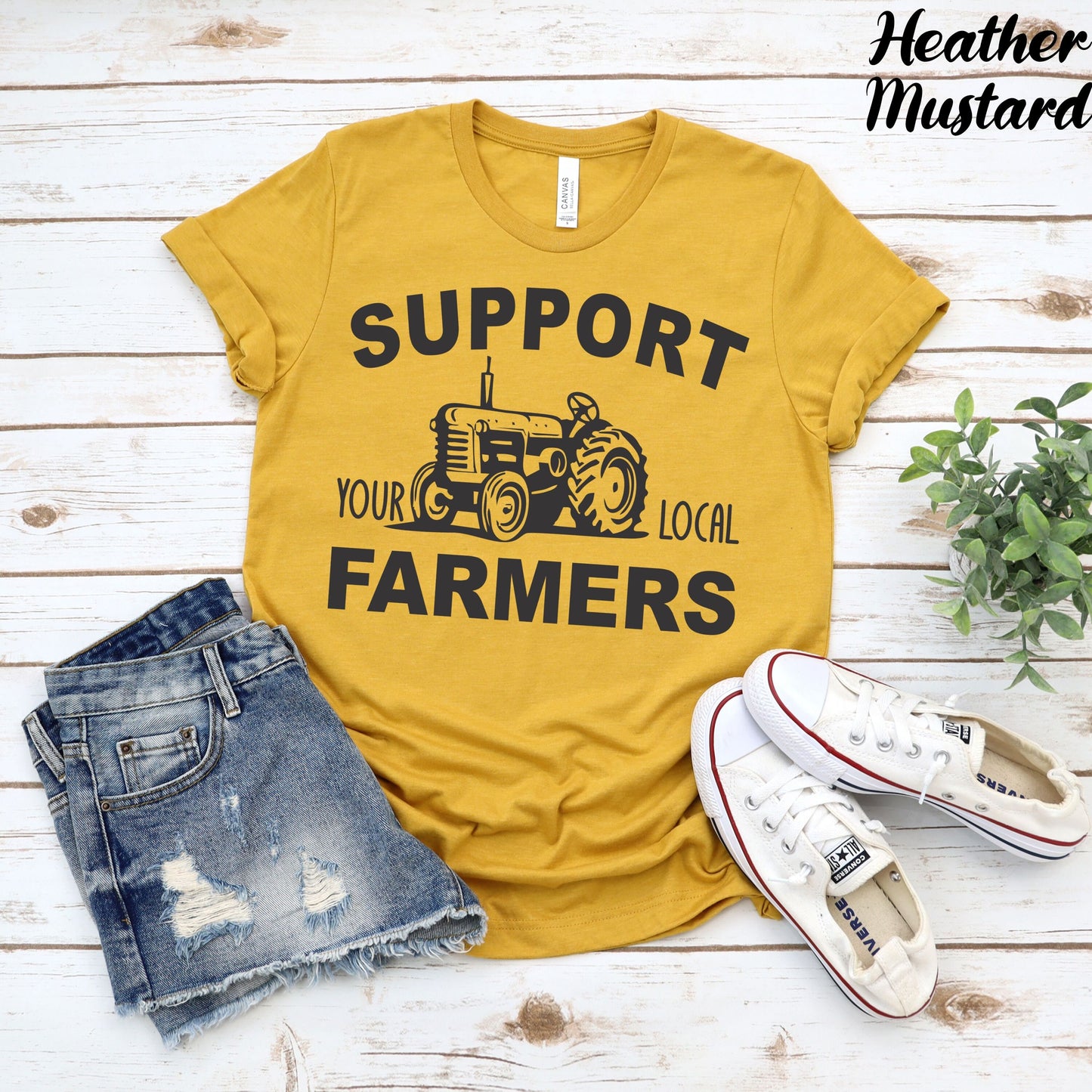 Support Your Local Farmers T-shirt, Farm Shirt, Unisex Farmer Tee, Farmers Market Shirt, Locally Grown, Shop Local, Farm Life Shirt, Farmer