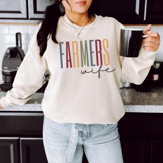 Farmers Wife Sweatshirt | Farm Wife Sweater| Farming life | Farmer's Wife | Support Local Farmers | Better on the farm | Farm Shirt Farmlife